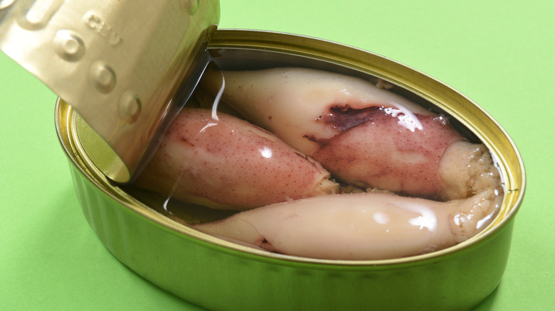 canned squid with oil