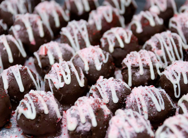 Candy Cane Chocolate Truffles