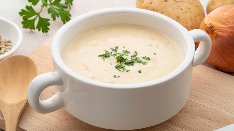 Bowl of creamy soup