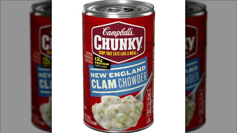 Can of Campbell's clam chowder
