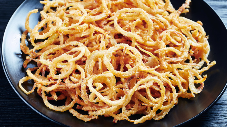 Bowl of canned fried onions