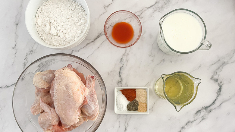ingredients for fried chicken