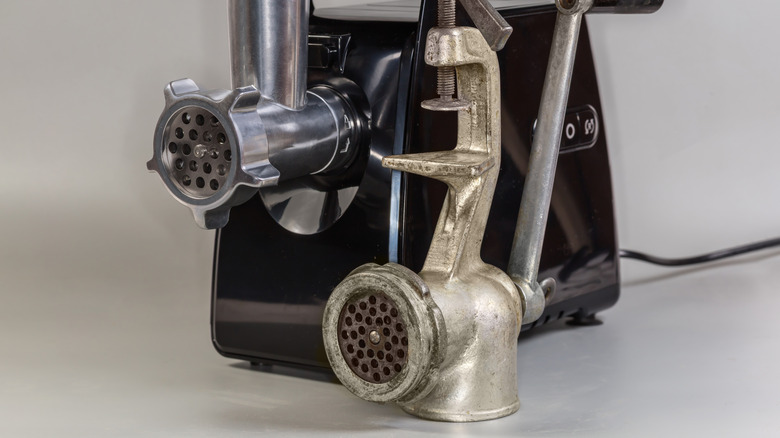 Cast iron meat grinder