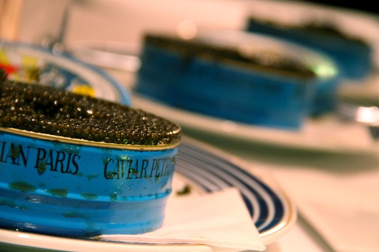Petrossian caviar served at the restaurant in New York CIty.