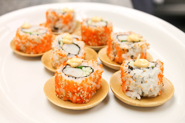 Spicy Shrimp Roll with Miso, Sambal, and Masago