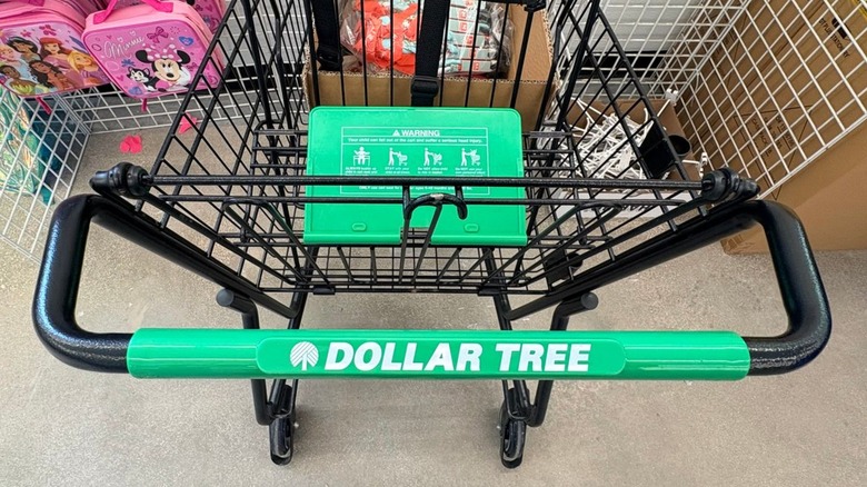 Dollar Tree shopping cart push bar