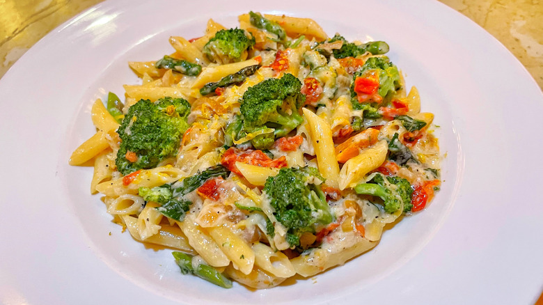 The colorful Evelyn's favorite pasta from The Cheesecake Factory