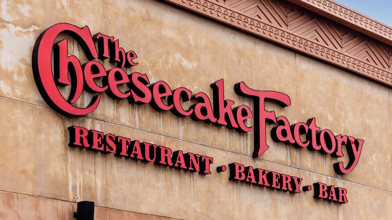 Cheesecake Factory restaurant sign