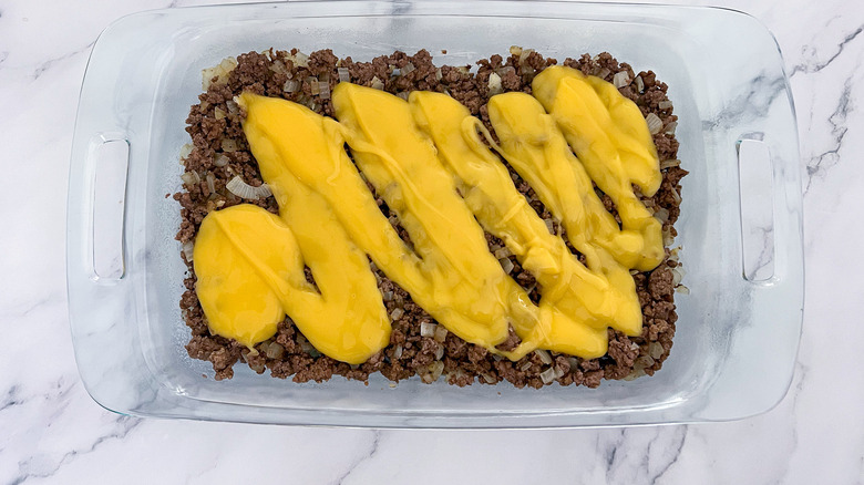 beef and cheese in casserole