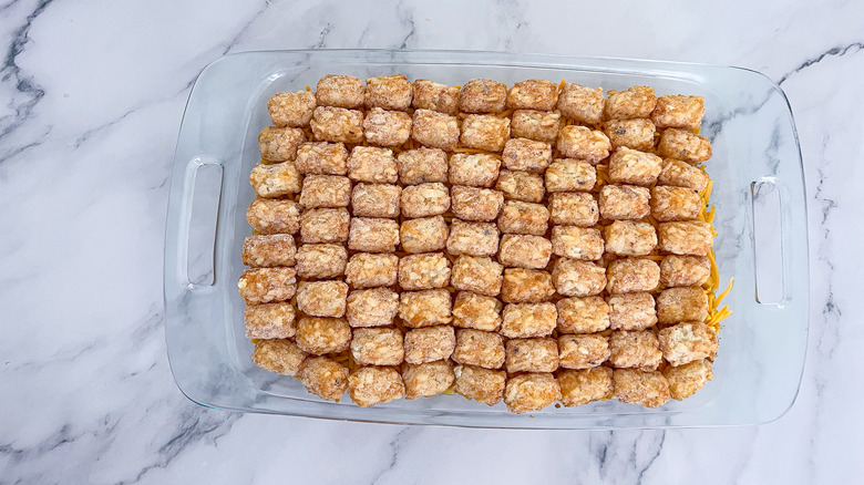 tater tots on casserole
