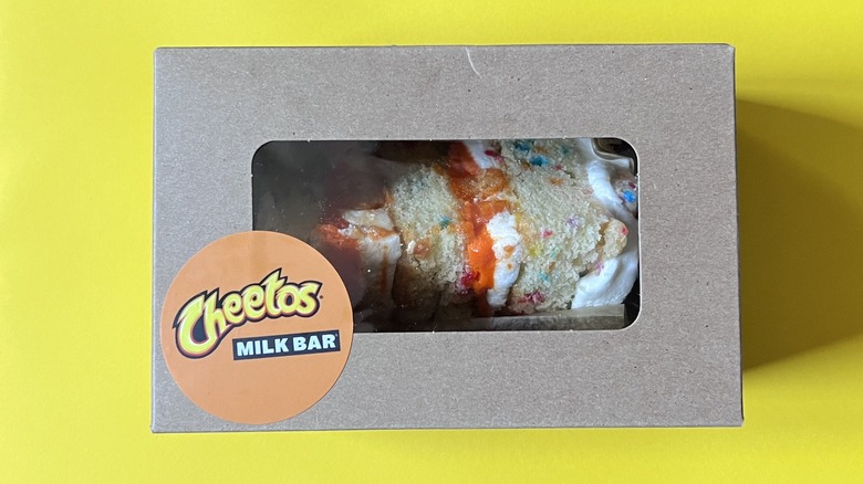 Cheetos cake in box 