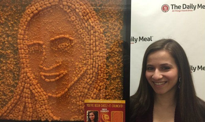Cheez-It's New Marketing Campaign: Sending a Giant Portrait of Our Writer in Cheez-It Form