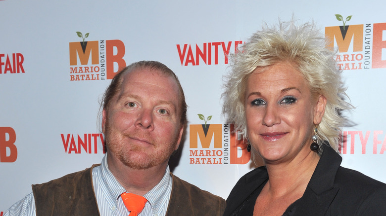 Anne Burrell and Mario Batali