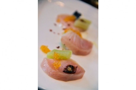 Blue Marlin crudo di pesce with caviar.