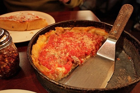 Giardano&apos;s Chicago-style stuffed pizza.