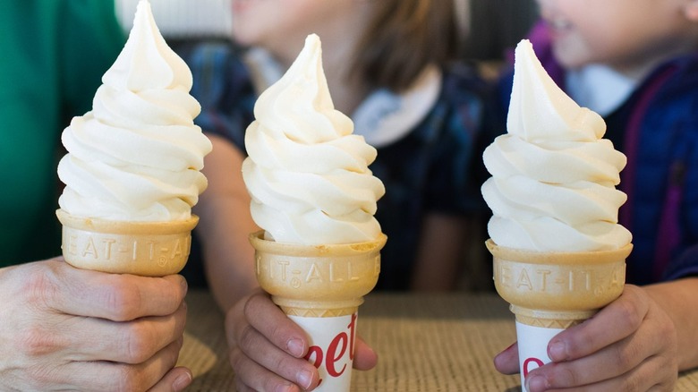 Family holding Icedream cones