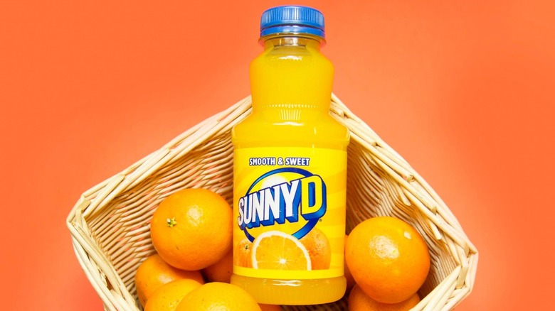 SunnyD drink in a basket