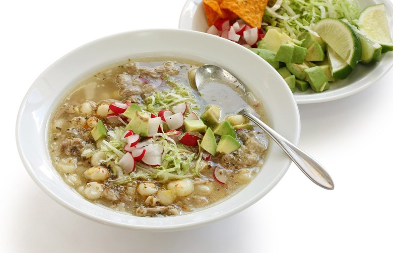 Recipe: Sausage Chili Verde with Hominy and Pumpkin