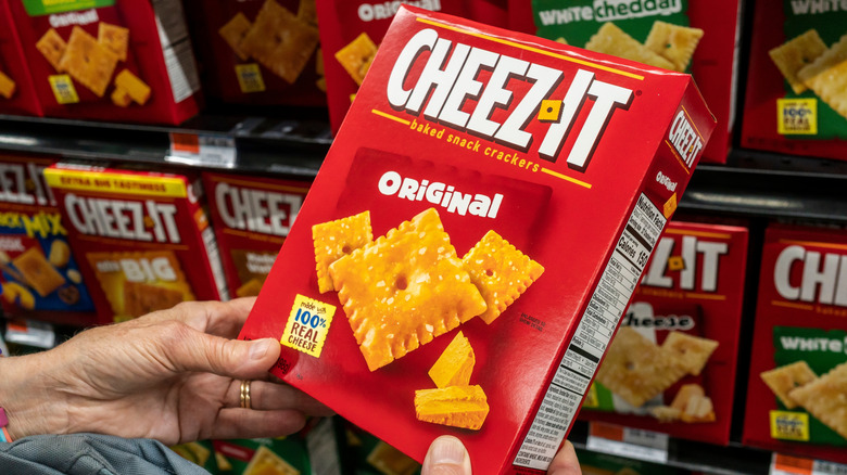 Box of Cheez-Its at the grocery store