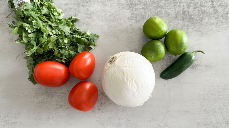 ingredients for pico de gallo