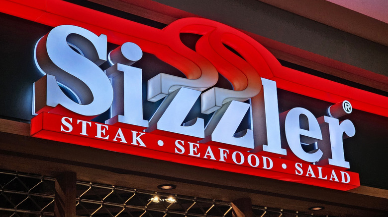 Sizzler restaurant sign