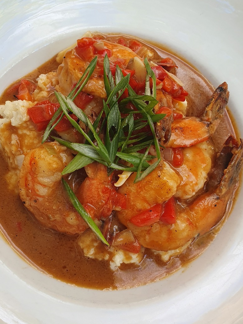 Shrimp Etouffee and Grits