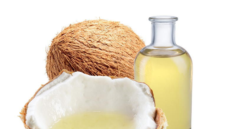 Coconut and coconut oil jar