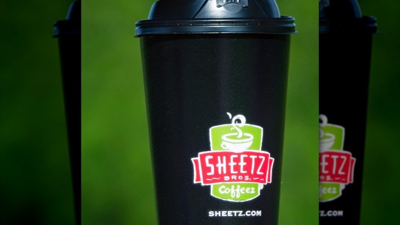 Black Sheetz coffee cup