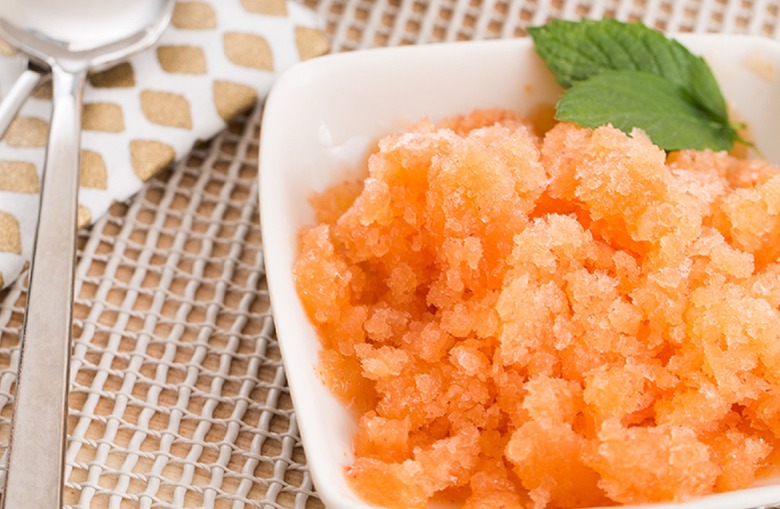 Peach and Champagne Granita 