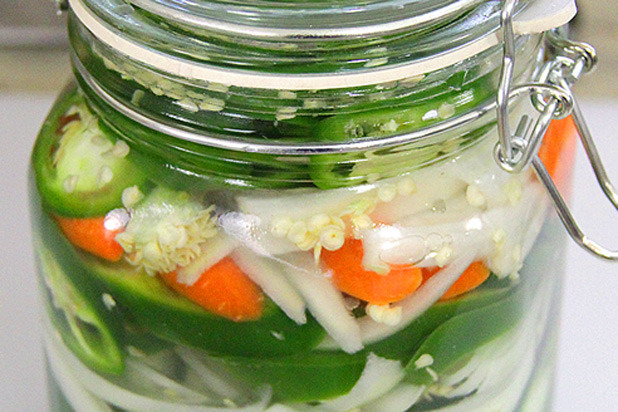 Be Mindful. Be Human. Eat — Jalapeño, Carrot, and Onion Pickles