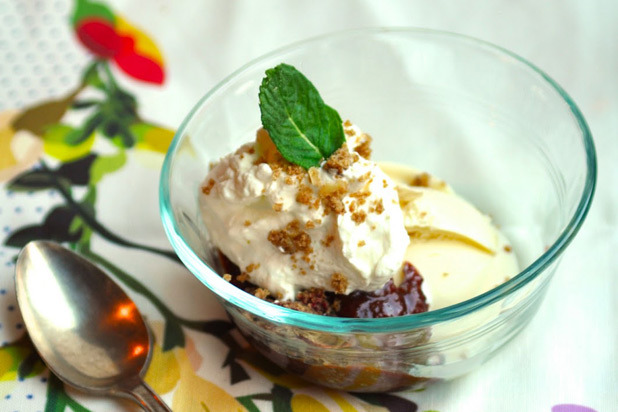 Two Blue Lemons — Strawberry Rhubarb Sundaes