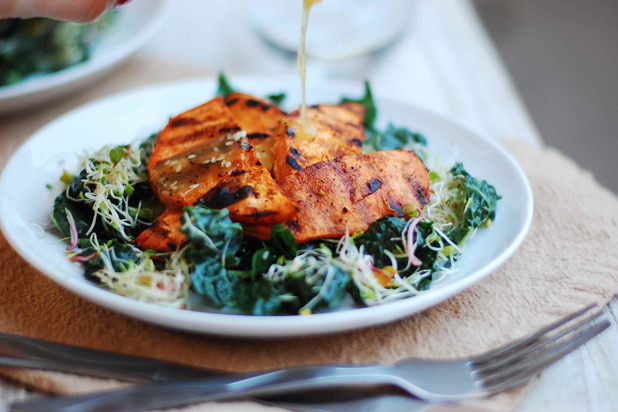 10th Kitchen — Grilled Sweet Potato and Kale Salad