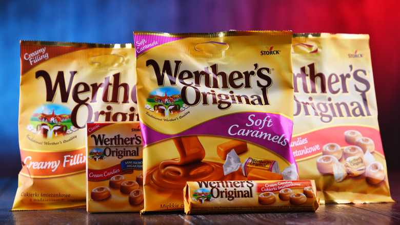 Packages of Werther's caramels
