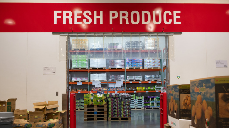 Fresh produce section at Costco