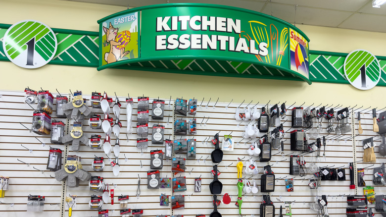 Dollar Tree kitchen utensils display