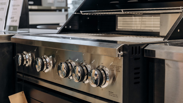A stainless steel gas grill for sale