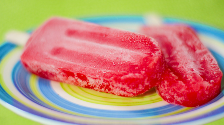 Two red popsicles