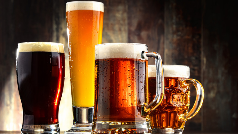 Different varieties of beer