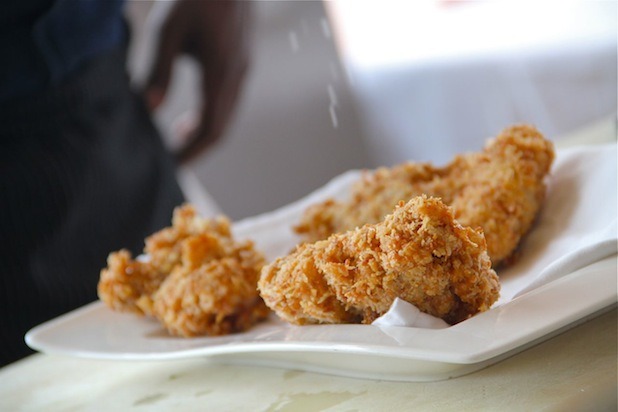 Coconut-Crusted Fried Chicken.