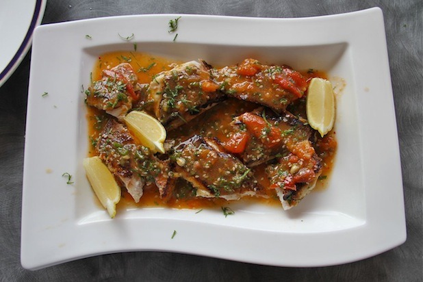 Snapper A La Plancha With Tomato Broth