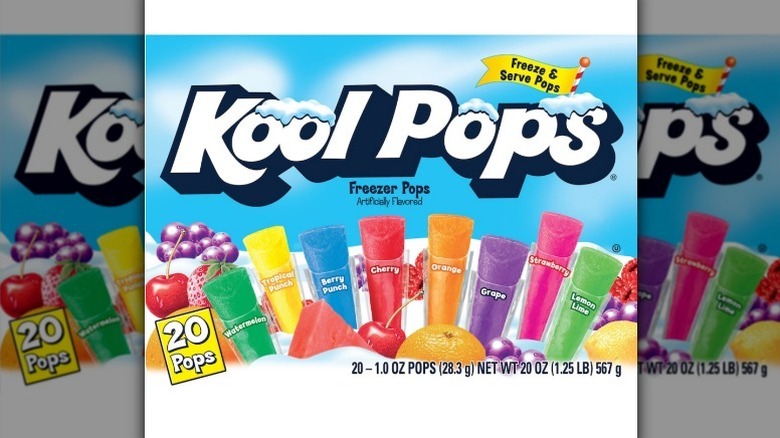 Kool Pops with a blue box on white background