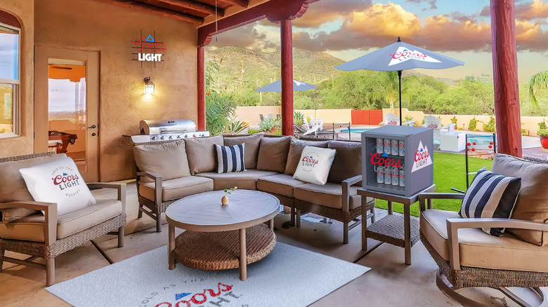 backyard of Coors Light villa