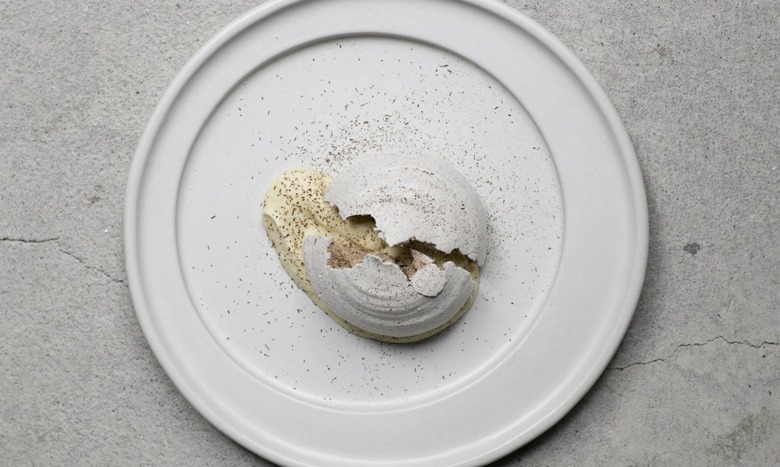 Corn Husk Meringue And Corn Mousse