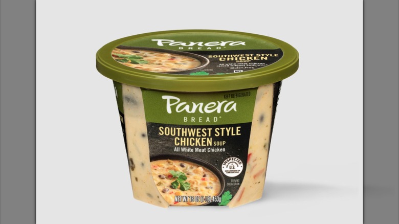 A package of Panera Bread Southwest Style Chicken Soup