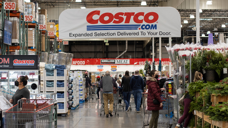 Costco shoppers in warehouse