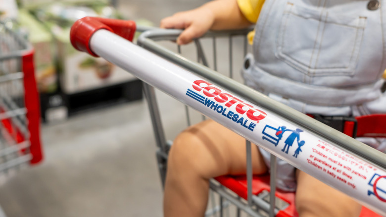 Baby sitting in Costco cart