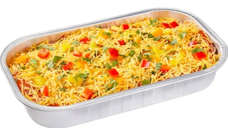 A tray of Kirkland Signature Rotisserie Chicken Enchilada