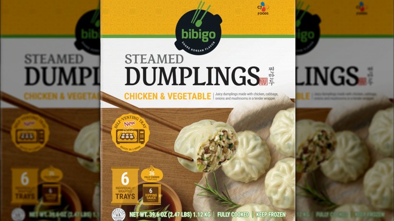 Box of bibigo steamed dumplings