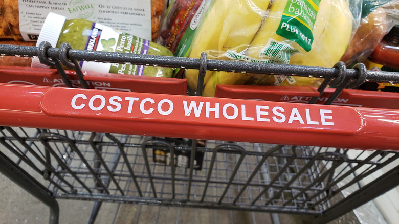 Costco Wholesale shopping cart handle