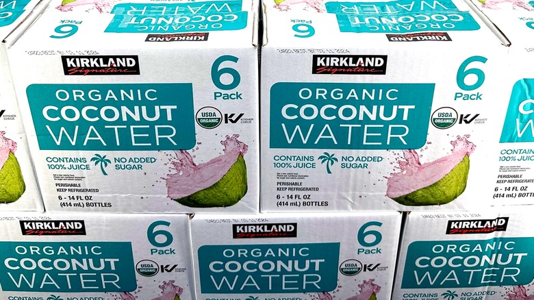 cases of kirkland coconut water
